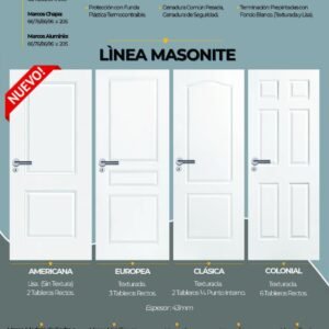 Puerta Madera Craftmaster 80 cm de ancho 2 metros de Alto
